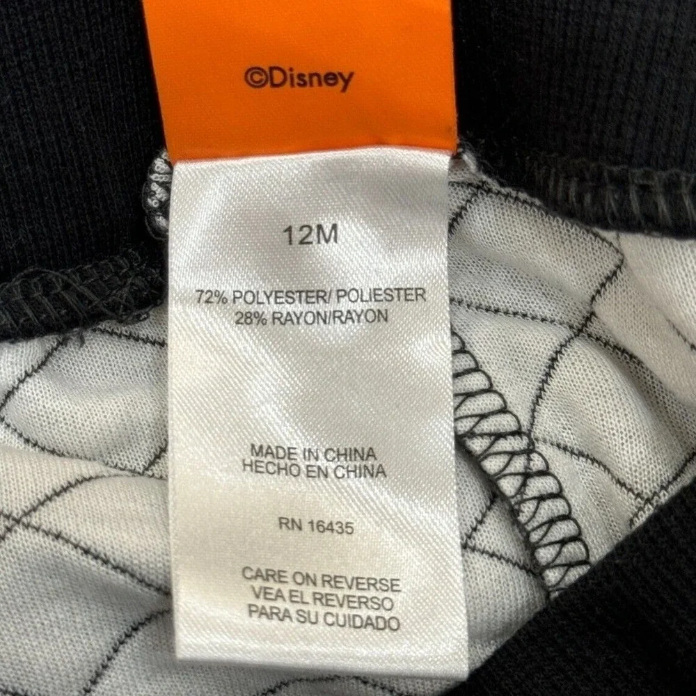 Disney Baby Hoodie Jogger Set 12M Charcoal Mickey Mouse Pumpkin Halloween Glow‎